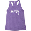 eat sleep climb   2 climbers distressed Racerback Tank