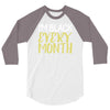 i'm black every month 3/4 Sleeve Shirt
