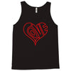 love heart outline valentine's day Tank Top