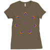 rainbow flower Ladies Fitted T-Shirt