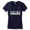 piano skyline Women's V-Neck T-Shirt