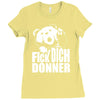 ted fick dich donner Ladies Fitted T-Shirt