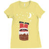 christmas chimney Ladies Fitted T-Shirt