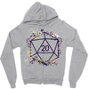 20 Dice Flowers Zipper Hoodie
