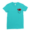 Cookie Monster Elmo Pocket Ladies Fitted T-Shirt