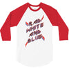 rad white and blue 3/4 Sleeve Shirt