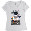 who loves miniatur schnauzer Women's Triblend Scoop T-shirt