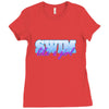 swim like a girl neon Ladies Fitted T-Shirt