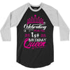 Celebrating With the 1st Birthday Queen 3/4 Sleeve Shirt