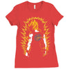 Super Saiyan Goku DBZ Ladies Fitted T-Shirt