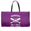 diamonds are a girls best friend girls softball shirt funny women spor Weekender Totes
