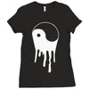 yang and yin dripping chinese symbol fashion geek samurai Ladies Fitted T-Shirt