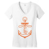 anchored faith Women's V-Neck T-Shirt