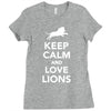 keep calm and love lions Ladies Fitted T-Shirt