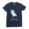 stabby the unicorn Ladies Fitted T-Shirt