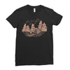 Camping Red Ladies Fitted T-Shirt