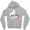 rainbow unicorn Zipper Hoodie