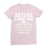 I Love You Mom Ladies Fitted T-Shirt