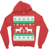 reindeer christmas ugly sweater Zipper Hoodie