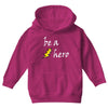 be a hero logo white Youth Hoodie