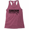 sarcasm services (2) Racerback Tank