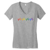 LGBT Heartbeat Women's V-Neck T-Shirt