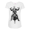 skeleton biker Maternity Scoop Neck T-shirt