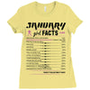 January Girl Facts Aquarius Ladies Fitted T-Shirt