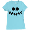 pumpkin funny face Ladies Fitted T-Shirt