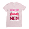 running mom white Ladies Fitted T-Shirt