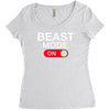 beast mode activated Women's Triblend Scoop T-shirt