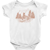 Camping Red Baby Bodysuit
