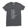 beard length chart funny professor grandpa mustache humor Ladies Fitted T-Shirt