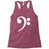 bass cleff funny Racerback Tank