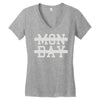 mon day Women's V-Neck T-Shirt