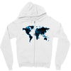 World Map Design Zipper Hoodie