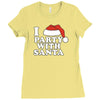 I Love Party With Santa Ladies Fitted T-Shirt