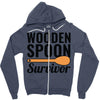 wooden spoon survivor (2) Zipper Hoodie
