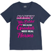 nanny was created because grandkids t shirt V-Neck Tee