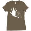 shadow puppet rabbit Ladies Fitted T-Shirt