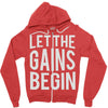 let the gains begin Zipper Hoodie