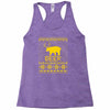 ugly sweater party beer bear funny Racerback Tank