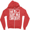 v3 eat sleep code Zipper Hoodie