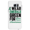 i wear emerald green for liver cancer awareness Samsung Galaxy S7 Edge Case