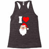 i love santa noel Racerback Tank
