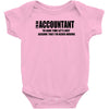 i am an accountant t shirt funny profession shirt tee gift for account Baby Onesie