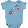 bloody hand print funny zombie kill undead blood horror killer Baby Onesie