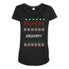 ugly christmas grammy Maternity Scoop Neck T-shirt