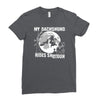 my dachshund rides shotgun Ladies Fitted T-Shirt