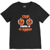 stop staring at my pumpkin V-Neck Tee